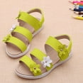 thumbnail image 1 of Summer Toddler Sandals Girl 1-13Years Children Girls Open Toe Non-Slip Slip-on Ankle-Strip Buckle Sandals for Swim Beach Kids Water Shoes Casual Summer Slippers, 1 of 5