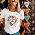 thumbnail image 1 of Summer Tops For Women 2026 Trendy Casual Fashion Graphic Print T Shirt Festival Celebration Top For Ladies Casual Blouses, 1 of 4