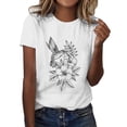 thumbnail image 1 of Summer Tops For Women Casual Printing Comfortable Round Neck Shirt Crew Neck Fashion Casual Womens T Shirts, 1 of 4