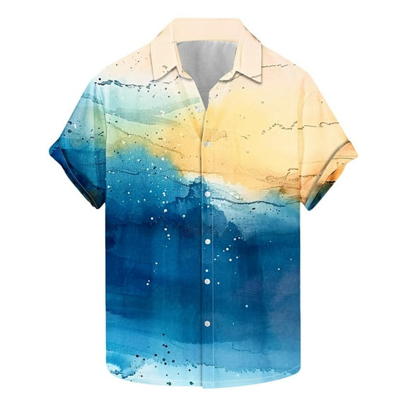 Summer Tops for Men 2025 Trendy Sexy Casual Blouses for Men Fashion 2025 Sexy Shirts for Men Trendy Y2K Men's Summer Tops, Tees & Blouses Short Sleeve Tunic Tops for Men 3Xl
