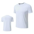 thumbnail image 1 of Summer Tops for Men 2025, White Summer Tops for Men Dressy Mens Blouses for Under Suit Jackets Mens T Shirts Graphic V Neck Men Basic Tees Skinny Crop Solid Color Tshirts, 1 of 5