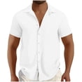 thumbnail image 1 of Summer Tops for Men 2025, White Summer Tops for Men Fashion Mens Work Blouses for Office Tshirts Shirts Graphic Funny Plus Size Mens Sports Tops Xl Tunic 2025 Summer, 1 of 6