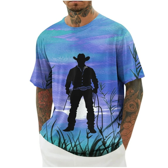 Summer Tops for Plus Size Men 2025 Trendy Men Blouses and Tops Fashion Under 10 Tshirts Shirts Graphic Vintage School House Rock Mens Sports Tops With Built In Bra Hawaiian Shirts Blue