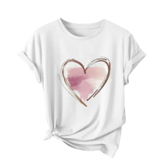 Women's Tops Casual Loose Fit Tops Summer Cotton Workout Tshirts Shirts Fitted Blouses Dressy Casual Solid