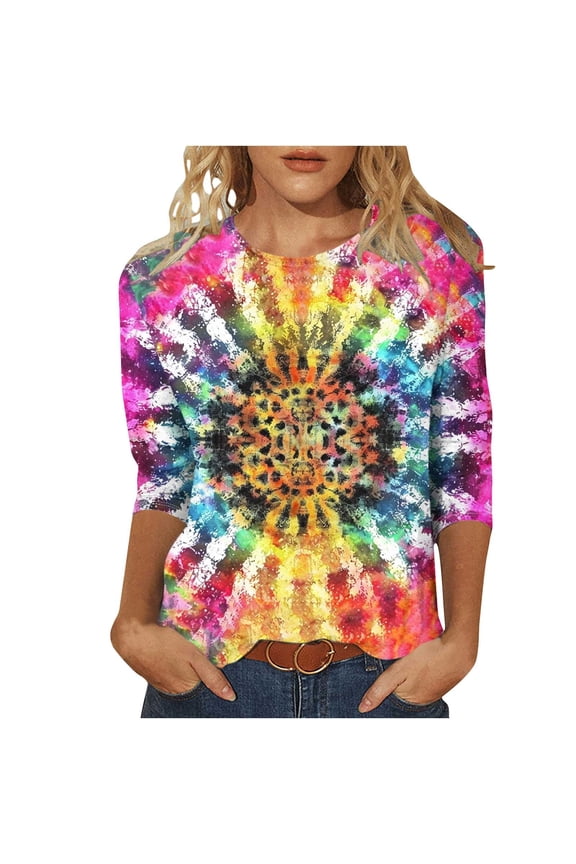 Womens Blouses Fall 2025 Tank Tops With Built In Bra Cups Vneck 3/4 Sleeve Shirts Work Blouses Plus Size 3X