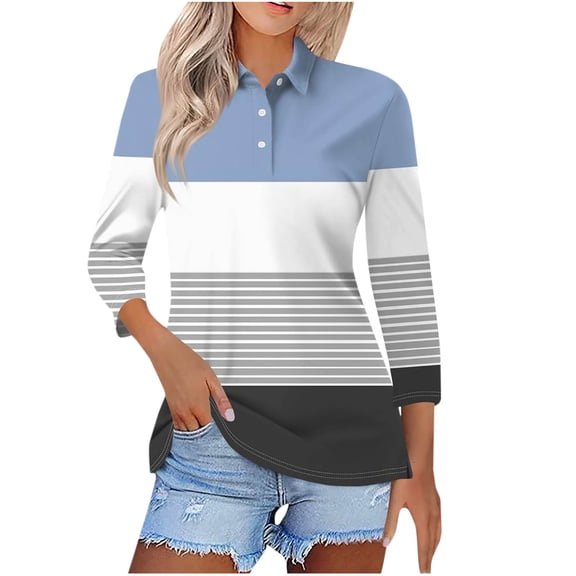 Summer Tops For Sexy Women 2025 Womens Tops Casual Cotton Cute Long Sleeve Shirts For Women Tummy Hiding Summer Blouses For Women 2025 Work Womens V Neck T Shirts Long