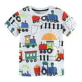thumbnail image 1 of Summer Tops Summer Toddler Boys Girls Short Sleeve Cartoon Prints T Shirt Tops White 18 Months-24 Months, 1 of 6