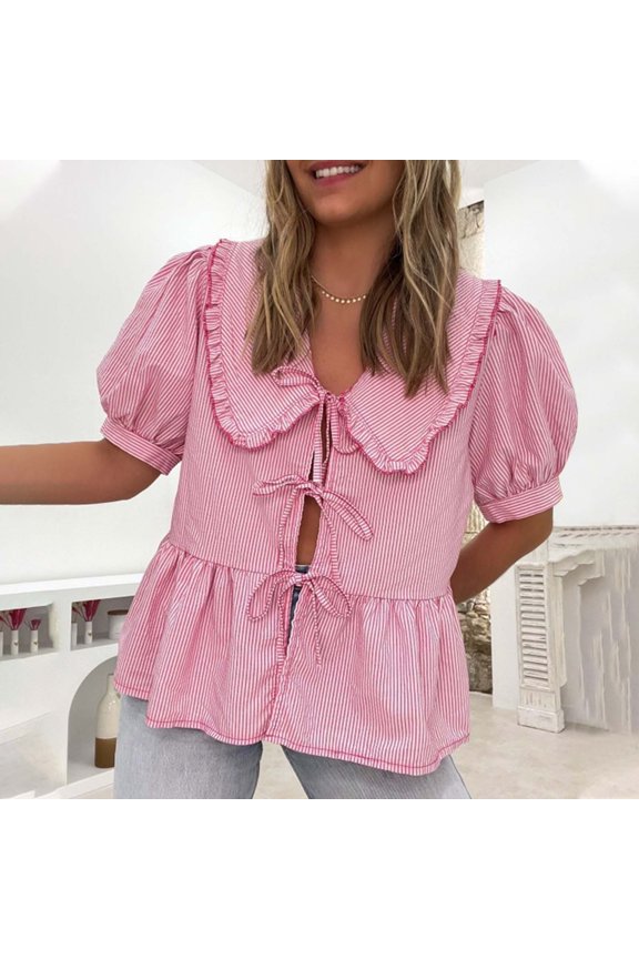 Summer Tops Trendy Beachy Short Sleeve Tees for Women Loose Fit Tshirts Shirts Bulk Plain Tee Shirts Woman Soft Cotton Oversized Tshirts for Women