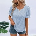 thumbnail image 1 of Summer Tops Trendy Short Sleeve Shirt Women Cute T Shirts for Women Trendy Plain Blouses Oversized Tshirts for Women Cheap My Items Ordered, 1 of 8