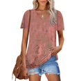 thumbnail image 1 of Summer Tops Viikei Womens Tops Trendy,Women's Plus Size Summer Tops,Women's New Short-sleeved V-neck Pullover Casual Printed Fashion Top Multicolor S, 1 of 7