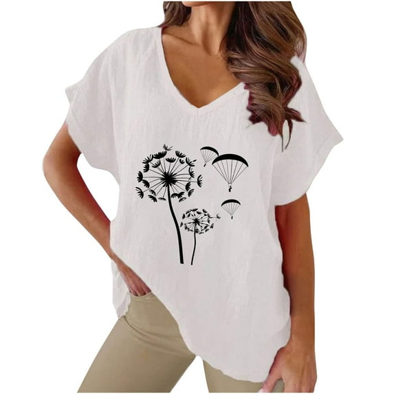 Summer Tops for Women 2026 Cotton Elegant Blouses for Women Dressy Work Out Shirts Gym Loose Funny Fitted Basic Tees 3/4