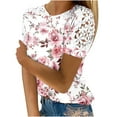 thumbnail image 1 of Summer Tops for Women 2026 Trendy, 3/4 Sleeve T Shirts Loose Cotton Novelty Golf Tees for Women Cute Crop Tops for Women Previous, 1 of 5