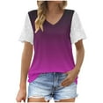 thumbnail image 1 of Summer Tops for Women 2025 Trendy Boho Womens Blouses Short Sleeve Womens T Shirts Casual Graphic Sleeveless Tops For Women White Drop Shoulder Longline, 1 of 6