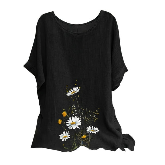 Summer Tops for Women 2025 Trendy, Button Down Shirts for Women Lounge Warehouse Today Shipping Black Summer Tops Plus Letter Print Tee my orders