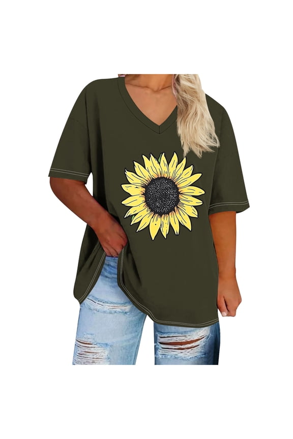 Young adult fashion Summer Tops for Women 2025 Trendy Crop Plus Size Blouses for Women 4X-5X Long Sleeve T Shirts Loose Fit Womens Workout Top Workout Tank Tops for Women Built In Bra Orders
