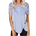 thumbnail image 1 of Summer Tops for Women 2025 Trendy Plus Lace Blouses for Women Black Red Shirts for Women Plus Basic Tees Fitted Pack Short Sleeve Tunic Tops for Women 3Xl Clearance Orders, 1 of 5