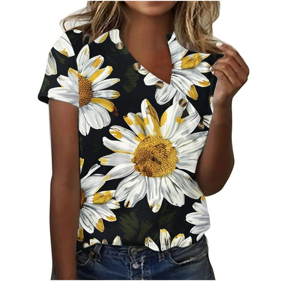 Summer Tops for Women 2026 Trendy, Tshirts Shirts Graphic Oversized Generic Brand Tops for Women Women Fashion Tops White
