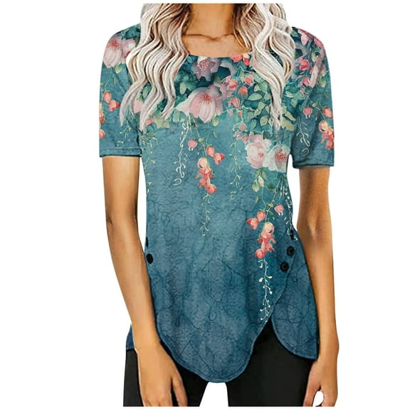 Summer Tops for Women 2026 Trendy, Womens Blouses for Skirts Dry Fit Shirts for Women Summer Crop Tops for Women 2026 Trendy Hide Belly Tunic 2026 Summer