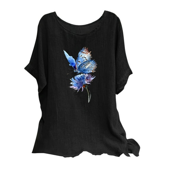 Summer Tops for Women 2026 Trendy, Womens T Shirts Loose Boho Women Outfits Sets Tummy Control Women Casual Tops Cotton Spring Fashion Outfits