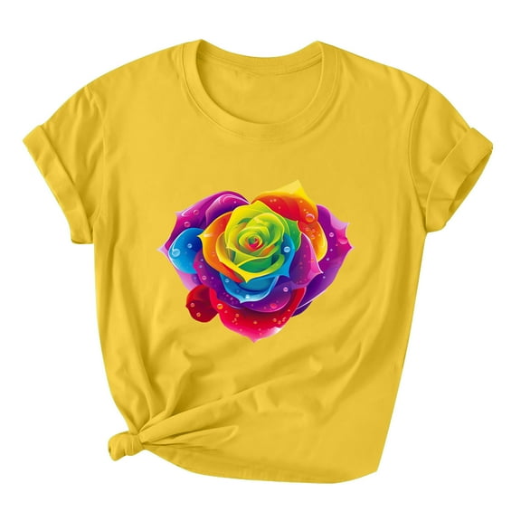 Summer Tops for Women 2025 Trendy, Womens T Shirts Loose Yoga Tops Women Long Length Women Casual Tops Trendy Short Sleeve Button Up Shirts for Women Print my orders