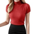 thumbnail image 1 of Summer Tops for Women Active Shirt Woman Shirts Women Football Shirt Running Shirts Loose Fit Womens Long Sleeved Tee for Casual Space Apparel Casual Compression T Red One Size, 1 of 4
