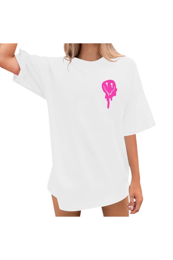 Summer Tops for Women Athletic Clothes Tech Shirt Shirts for Women Trendy Summer Tops Casual Short Sleeve Active Wear Shirts Lightweight Tees Lose White 2XL