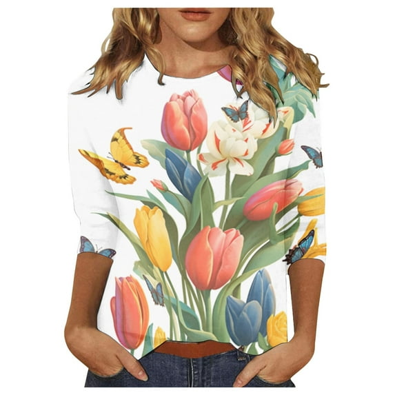 Summer Tops for Women Big Shirt Compression Shirt Women T Solid Tees Woman's Summer Tops Long Sleeves for Casual Workout Medium T Shirts Athletic Long Sleeve Yellow L