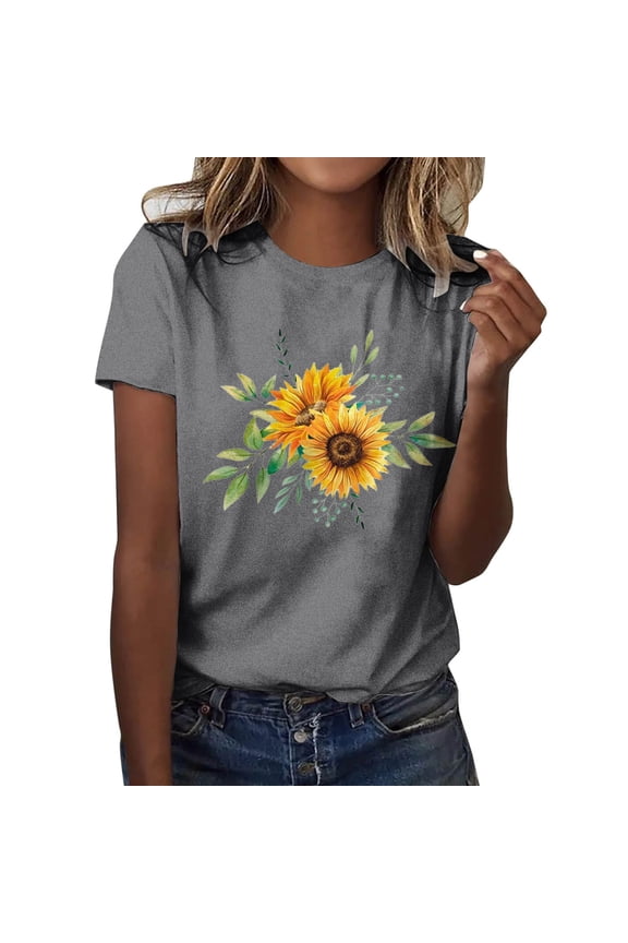 Summer Tops for Women Blank Athletic Shirts Athletic V Neck Shirts Women Lightweight Workout Long Sleeve T Shirt Pack under Tops Summer Shirt for Juniors Long Grey XL