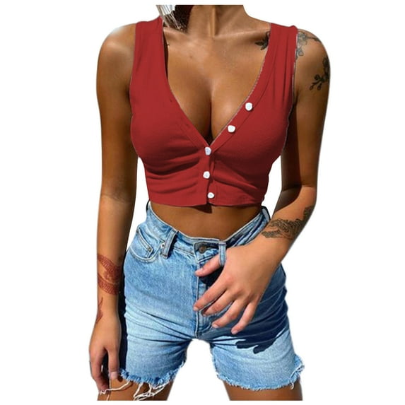 Summer Tops for Women Bodysuit Women Top Compression Top Long Dance Crop Out Tops Supportive Tube Cancer Womens Business Casual Shirt Customize Compression Workout Red M