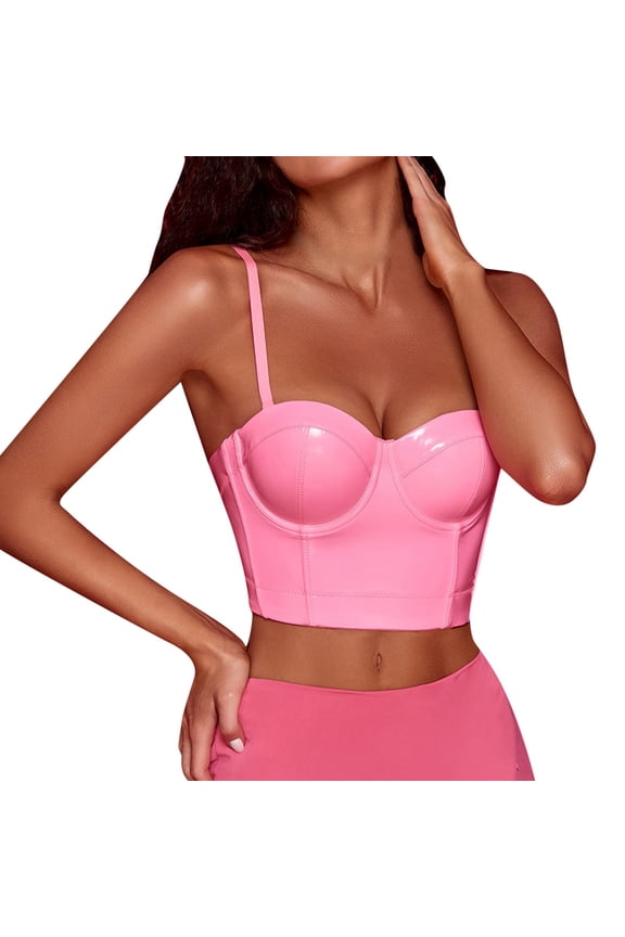 Summer Tops for Women Bohemian Cute Crop Top Compression Top for Women Camisole with Spandex Sexy Burnout Tops Crop Workout Bra Chiffon plus Size Designer Pink XL