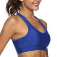 thumbnail image 1 of Summer Tops for Women Bra inside Top Crop Top Stretchable under Shirt Women Casual Summer Cute Shirts for Crop Tops Button Feeding Fitted Shirts Warm Ladies With Beautiful Backs Blue S, 1 of 5