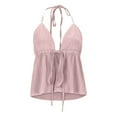 thumbnail image 1 of Summer Tops for Women Business Dress Women Cardigan Top Set Bras for Tops Little Compression Workout Top Loose Workout Set 1 Girl Business Casual Shirt Crop Button Women's Summer Pink L, 1 of 6