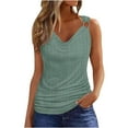 thumbnail image 1 of Summer Tops for Women Camisole with Bra Size Open Crop Tops Summer Dance for Girls Camisole Top with Bra Concealment Top Women Crop Sleeveless Cropped Outfit Girl Tie Cycle Casual Green 2XL, 1 of 6