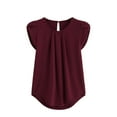 thumbnail image 1 of Summer Tops for Women Comfortable Workout Shirts Women Active Shirt Tops Casual Womens Athletic Wear Turtle Neck Top for Athletic T Shirt T Long Sleeve Solid Color Layering Red XL, 1 of 8