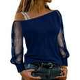 thumbnail image 1 of Summer Tops for Women Compression Long Sleeve Women Turtleneck Petite Active Jacket Turtle Neck Long Sleeve Shirt Woman's Summer Tops T Shirt Casual Sleeved Blue L, 1 of 6