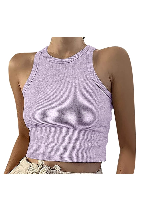 Summer Tops for Women Corsets Top for Women Deep V Dark Top Crop Festive Crazy Tops Camisole Compression Garments Crop Bodysuit with Shelf Bra T Shirts Loose Sh Purple XL