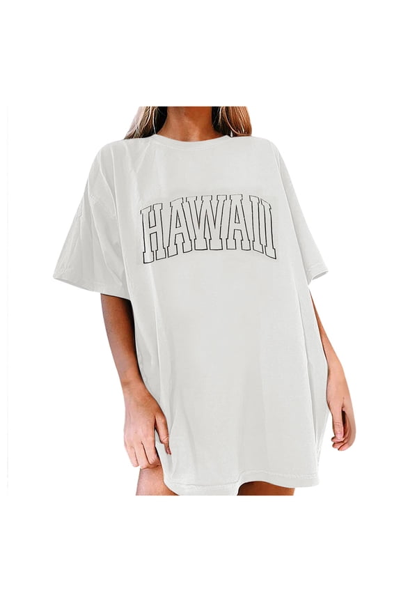 Summer Tops for Women Dark Tee Technical Shirts Women Compression Shirt Womens Solid Tees Long Sleeve Shirts for Shirt Cold Gear Women's Oversized Tee Active Loose Tops Wome White XL