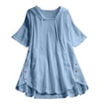 thumbnail image 1 of Summer Tops for Women Dry Tech Shirts Women Fit T Shirts Pack Shirt Tee Womens Long Sleeve Cold Gear Long Sleeve Heat Tee Shirt T for Sports Womens Foil Top Fl Light Blue 3XL, 1 of 3
