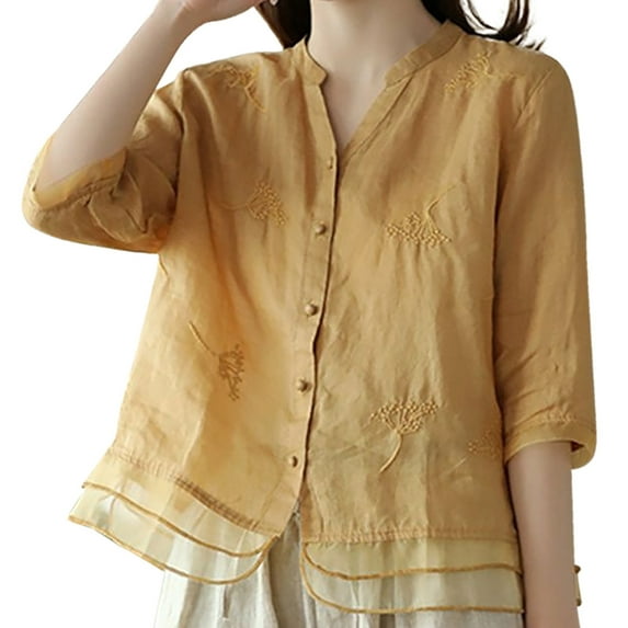 Summer Tops for Women Exercise Shirts Women Full T Shirts for Tops And Tees Loose Fit Athletic Long Sleeve T Shirt Set Shirt Short Sleeve Dry Wick Tee Womens Loose Fit Yellow L