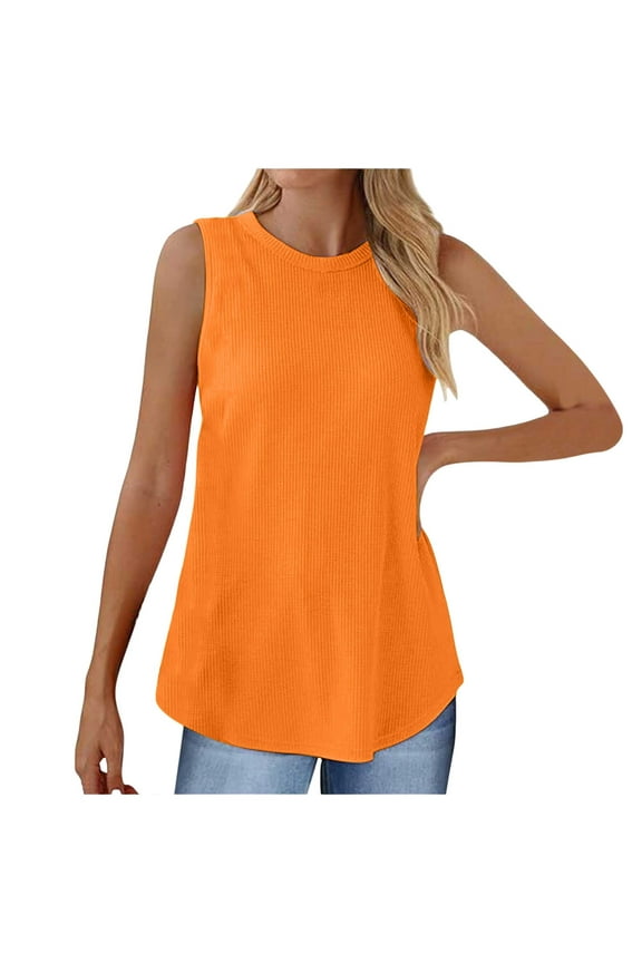Summer Tops for Women Exercise Shirts Women Pack Long Sleeve Shirts for Fall Compression Long Sleeve Shirt Short T Shirt Opaque Tops Loose Short T Running Orange 2XL