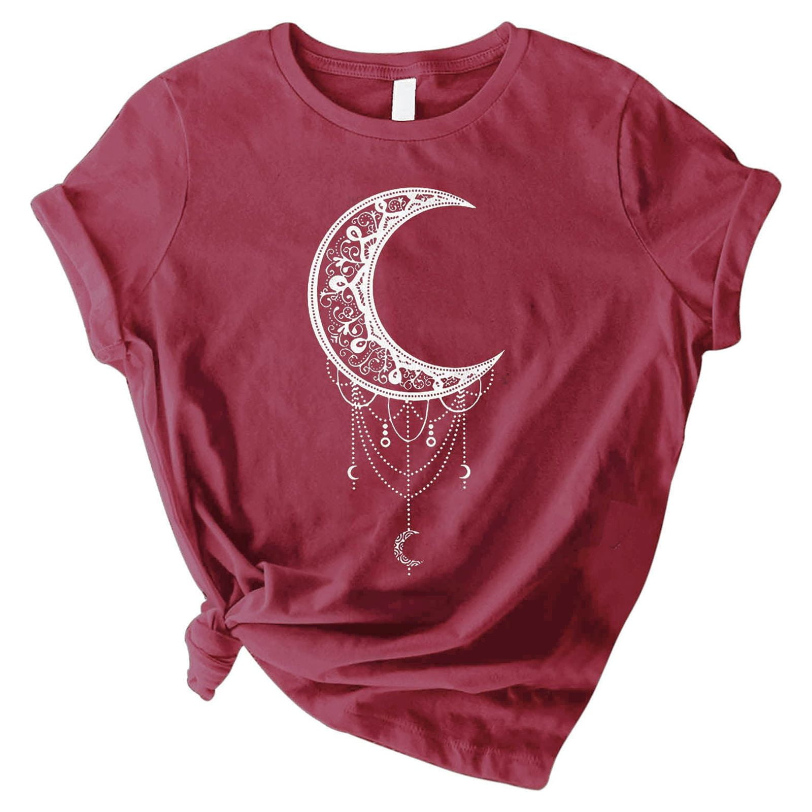 Long-sleeve Moon print Top