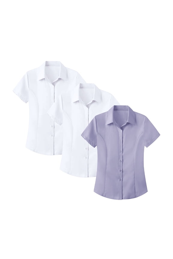 Summer Tops for Women Gsakboxl Wrinkle Resistant Non-Iron Short Sleeve Shirt Formal Business Top for Interview & Office Wear Women'S Tops, Tees & Blouses