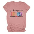 thumbnail image 1 of Summer Tops for Women Happy Yay Shirts For Women Short Sleeve Graphic Tees Casual Funny Teacher Novelty Tops Junior Girl Top Long Sleeved Womens Shirt T Shirts plus Lady Fashion High Low Rose Gold L, 1 of 2