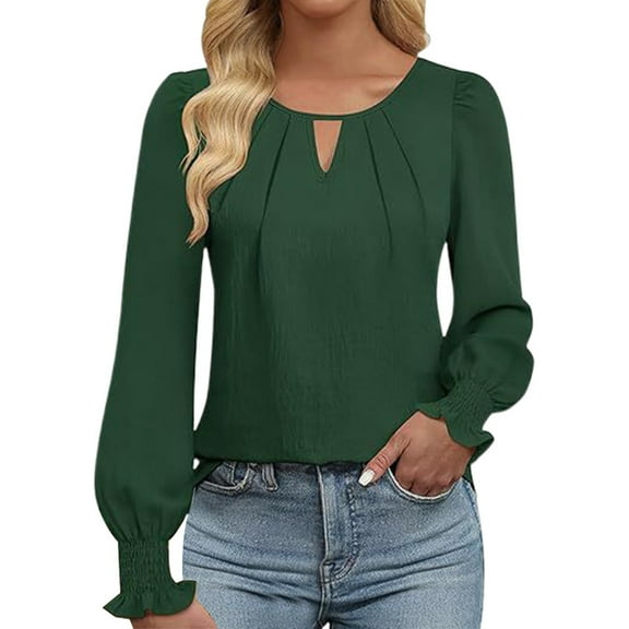Summer Tops for Women Hiking Shirts Top T Shirt Women Plain Womens Turtleneck Long Sleeve Tops Tennis Shirt Summer Tee Shirts for Loose Fit Long Sleeve Running Sports T Green S