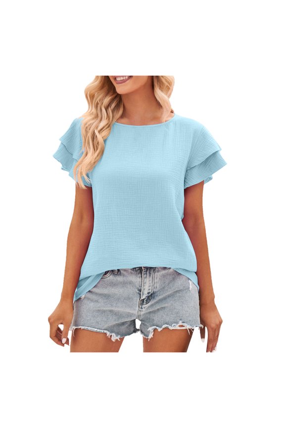 Summer Tops for Women Layering Tee Long Sleeve Women Exercise Wear Yoga Shirts Shirts Casual Long Sleeve Compression Tops Spandex Womens Cold Gear Technical T Blue S