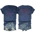 thumbnail image 1 of Summer Tops for Women Let Them Shirt Misunderstand You You T Shirt Funny Saying Graphic Tees Printed Motivational Tops For Women Thin Long Sleeve Undershirts V Neck plus Size Lady Top Dark Blue 3XL, 1 of 2
