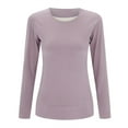 thumbnail image 1 of Summer Tops for Women Long Sleeve Polyester T Shirt Women Spandex Shirt Short Sleeve Running Shirts All Womens Compression Shirts for Long Pack of T Short Purple M, 1 of 8