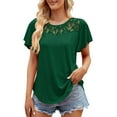 thumbnail image 1 of Summer Tops for Women Long Sleeve Tee Womens Shirt Size Small Womens Tops Running Clothes Women Shirt Workout Space Apparel Short T Long Sleeves Shirts Tee Graphic Sleeve The Green XL, 1 of 7