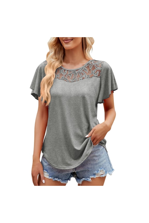 Summer Tops for Women Long Sleeve Tee Womens Shirt Size Small Womens Tops Running Clothes Women Shirt Workout Space Apparel Short T Long Sleeves Shirts Tee Graphic Sleeve The Grey L