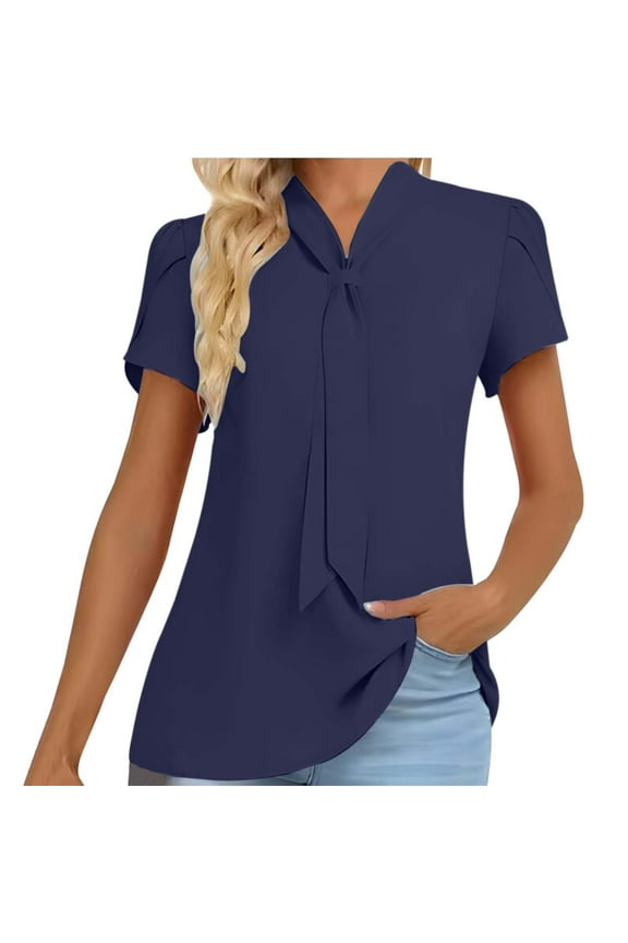 Summer Tops for Women Medium Sleeve Active Top Pack Women T Shirts Womens Long Sleeve Stripped Shirts for T Shirt Pack Long Tee Shirt Short Tee Med Womens Burnout Wom Navy M